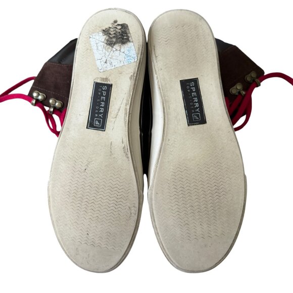 Sperry Top Sider 9301242 brown lace up boots shoes warm plaid interior 6 1/2M - Picture 9 of 9